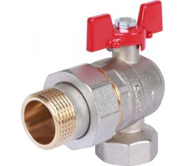 Шаровой кран угловой с американкой ROMMER 1"", ВН/НР, RBV-0006-0610225, RG008UB5BOHQSP 