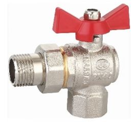 Шаровой кран EUROS Grand угловой с американкой (ручка-бабочка), 3/4"" ВР-НР EU.YT1288040 34_k 