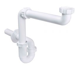 Сифон STYRON малогабаритный, трубчатый без водослива с подводкой 32 мм STY-641-32-2 