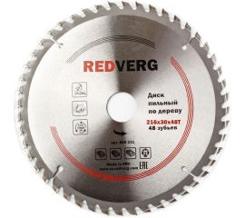 Диск пильный по дереву твердосплавный (216х30 мм; 48 зубьев) REDVERG 6621228 