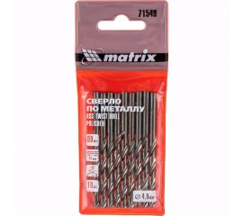 Сверло по металлу полированное (10 шт; 4.9х80х47 мм; HSS) MATRIX 71549 