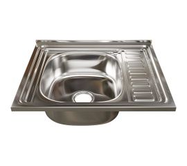 Мойка mixline 50х60х16 см, 0.6, левый выпуск 3 1/2, с сифоном 538192 