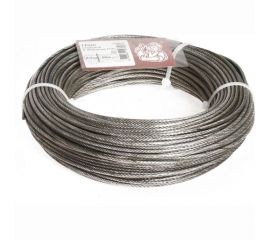 Стальной трос в оболочке Стройбат PVC 2/3 мм, белый цинк, 50 м 250280 