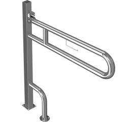 Опорный поручень для санузла PALITRA TECHNOLOGY откидной, с фиксатором, с бумагодержателем 86019-2-N 