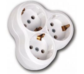 Тройная розетка HOROZ ELECTRIC 300-000-707 с/з HRZ00001363 