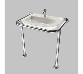 Поручень для раковины Доминант с креплением в пол и в стену (AISI 304) D-M2/01 