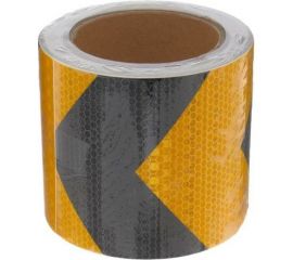 Светоотражающая самоклеящаяся лента СИМАЛЕНД черно-желтая, 10 см х 10 м 5155992 