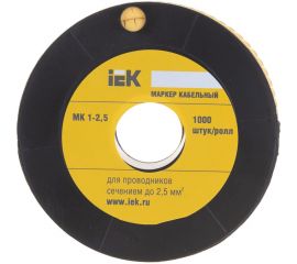 Маркировочное кольцо IEK 1-2.5мм, 6, МК, 1000шт/ролл UMK10-6 