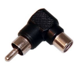 Переход RCA штекер - RCA гнездо угловой Pro Legend пластик, PL2284 
