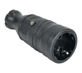 Переносная розетка IEK Omega рбп14-1-0м ip20, черная OM-KR20-16-20-P1-00-K02 