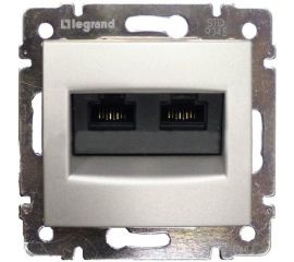 Компьютерная двойная розетка, алюминий RJ45 UTP Legrand Valena 770239 