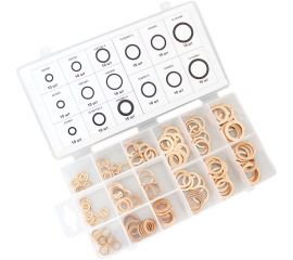 Набор медных шайб 150 шт WIEDERKRAFT WDK-214067 