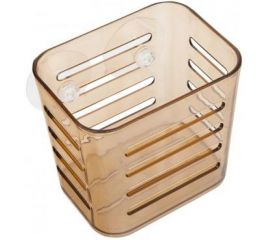 Пластиковый стакан на присоске Аквалиния коричневый W6950 