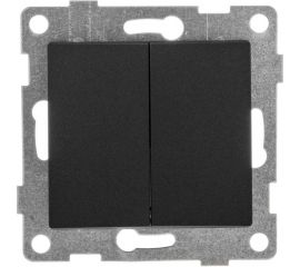 Проходной механизм выключателя (переключателя) GUSI Electric Ugra для двух цепей (2кл), скрытая установка, 10А, 250В. Цвет: графит С11В8-010 