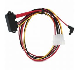 Переходник VCOM molex+SATA/SATA, 15pin+7pin, длина - 45см, питание - 15см VHC7702 