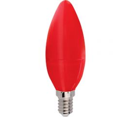 Светодиодная лампа Ecola candle LED color 6,0W 220V E14 Red свеча Красная матовая колба 103x37 C4TR60ELY 