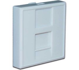 Вставка 45x45 на 1 кейстоун, со шторкой, маркировкой, белая, TWT-SIP-23N-WH 