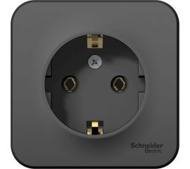 Наружная розетка Schneider Electric Blanca Антрацит, с заземлением, без шторок, 16А, 250В SE BLNRA010116 