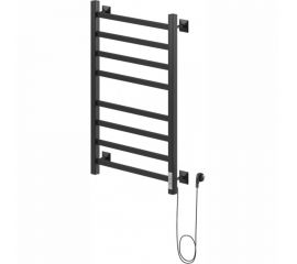 Электрический полотенцесушитель Zox ТРИУМФ-2 ЛЦ 80х50, черный, правый, терморегулятор, 415 Вт 547268 