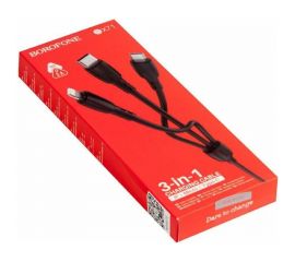 Кабель USB Borofone BX71 Shengda для Lightning, Micro USB, Type-C, 2.0A, длина 1м, черный 903692 