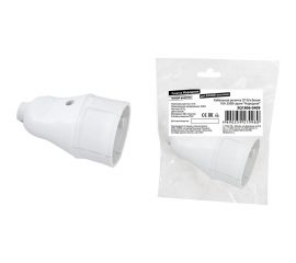 Кабельная розетка TDM 2П без заземления белая 10А 250B серии "Народная" SQ1806-0409 