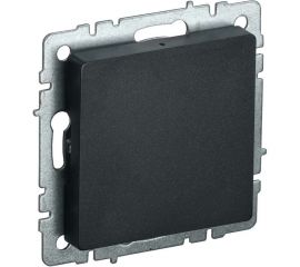 Заглушка с суппортом IEK Brite мз10-брч черный BR-PL10-K02 