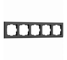 Рамка на 5 постов WERKEL W0051808 Stark черный a050926 