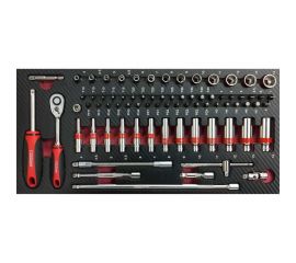 Инструмент Сорокин Standart под 1/4 в ложементе, 75 предметов 1.175 