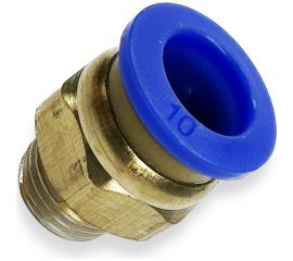 Фитинг цанговый прямой металлический 10 мм, наружная резьба 1/4"" ARMA CF M1/4-10 