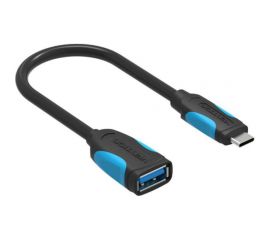 Адаптер-переходник Vention USB Type C M/ OTG USB 3.0 AF, гибкий - 0,1м. VAS-A51-B010 