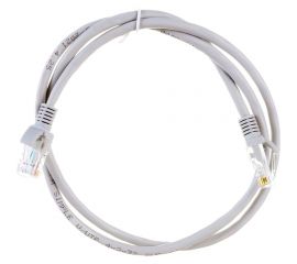 Патч-корд ЭРА Simple PC-1U-A U/UTP категория 5e, длина 1 метр, неэкранированный, серый, Б0051370 