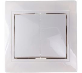 Двухклавишный выключатель TDM 10А белый Таймыр SQ1814-0002 