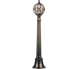 Садово-парковый светильник FERON PL3706 столб круглый 60W 230V E27, черное золото 11374 