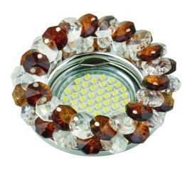 Встраиваемый декоративный светильник Fametto GU5.3 CHROME/BROWN DLS-F130 UL-00003238 
