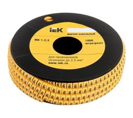 Маркировочное кольцо IEK 1-2.5мм, 9, МК, 1000шт/ролл UMK10-9 