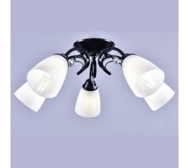 Потолочная люстра РОССВЕТ 5х60ВтхE27 РС21352 BK+CR/5C 