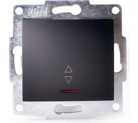 Проходной выключатель с подсветкой Lezard KARINA, чёрный бархат 707-4288-114 