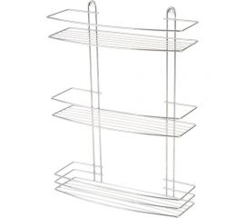 Настенная полка Рыжий кот трехъярусная Lecco 47*35*13 см хром 310864 