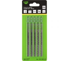 Пилки по дереву 105/130 мм, 4 мм, HCS, CLEAN CUT, Wood, 5 шт D.BOR D-105-130E1-05 