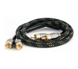 Межблочный кабель SWAT 2RCA-2RCA, 1.0 метров, витая пара, 3 экрана, медь SIX-210 