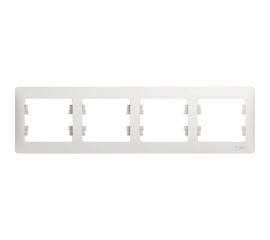 Рамка Schneider Electric 4-м Glossa горизонтальная, белая GSL000104 