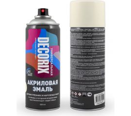 Аэрозольная акриловая эмаль Decorix (универсальная; белый; перламутровый; 520 мл) 0113-30 DX 