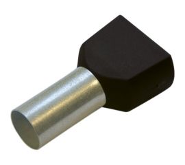 Конечная гильза HAUPA для двух проводов, 1,5/8 цвет черный упаковка 100 шт. 270788 