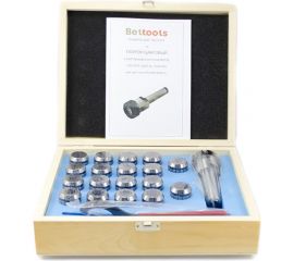Патрон цанговый КМ3 с комплектом цанг ER32 18 шт, 3-20 мм Beltools ri.439.4 