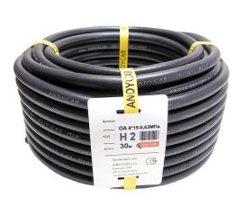 Шланг резиновый 3-х слойный маслобензостойкий ГОСТ 10362-2017 (8х15 мм; 6.3 атм.; бухта 30 м) Andycar H2 