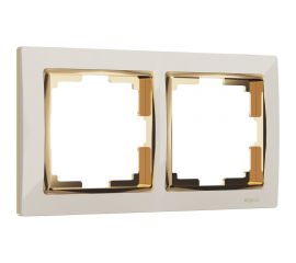 Рамка на 2 поста WERKEL W0021932 Snabb слоновая кость/золото a051651 