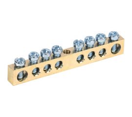 Шина PEN земля-ноль REXANT 6x9 мм 8/1 8 групп/крепеж по центру 11-2372 