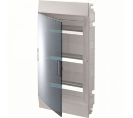 Бокс в нишу ABB mistral41 36 модулей, зеленая прозрачная дверь, 3 ряда, c клеммами 1SLM004101A1207 