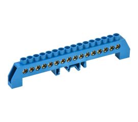 Нулевая N шина в комбинированном синем изоляторе на DIN-рейку REXANT 8x12 мм 16 групп 11-2320 