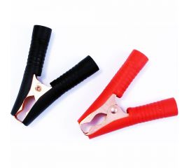 Комплект зажимов "крокодил" Вымпел 90 мм (красный + черный) 5257 